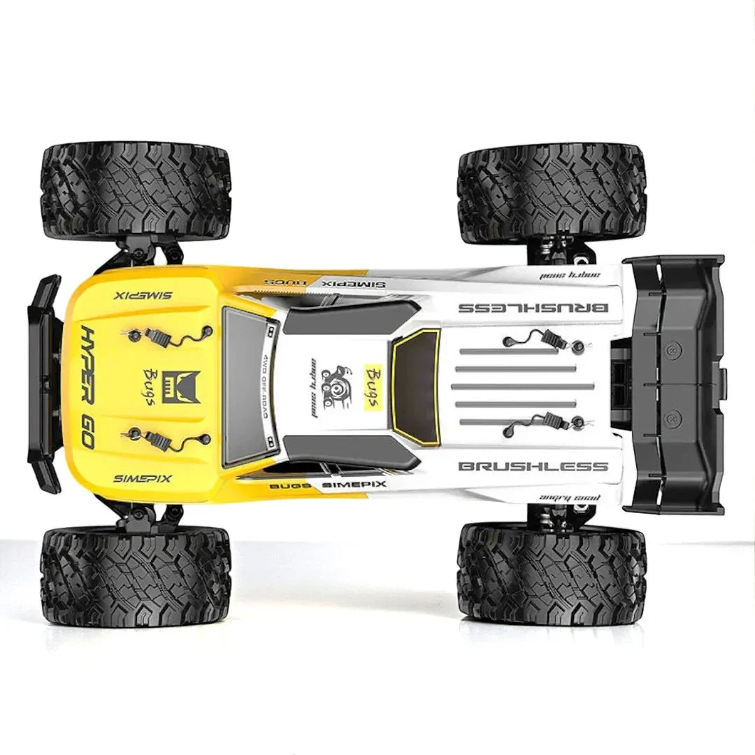 MJX Hyper Go Radio Control 4WD High-speed Off-road Truck (PC Body x2) RC item No.14207  1:14 Scale  to reach a top speed of around 53 km/h (33 mph)