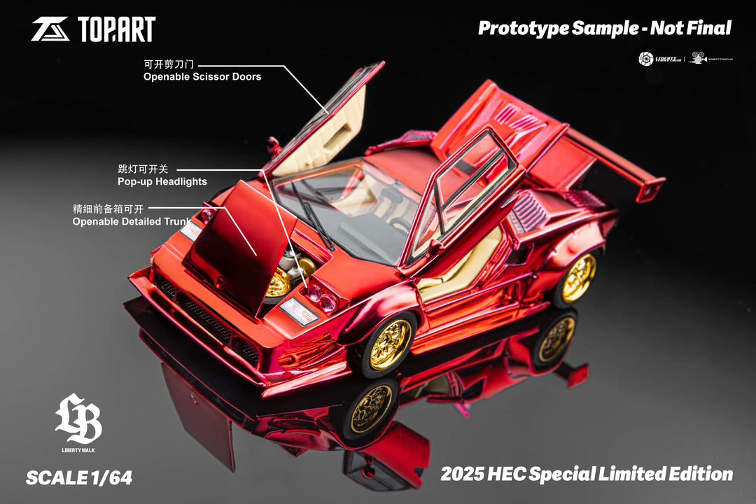 Top Art Liberty Walk Lamborghini Countach 1:64 Scale