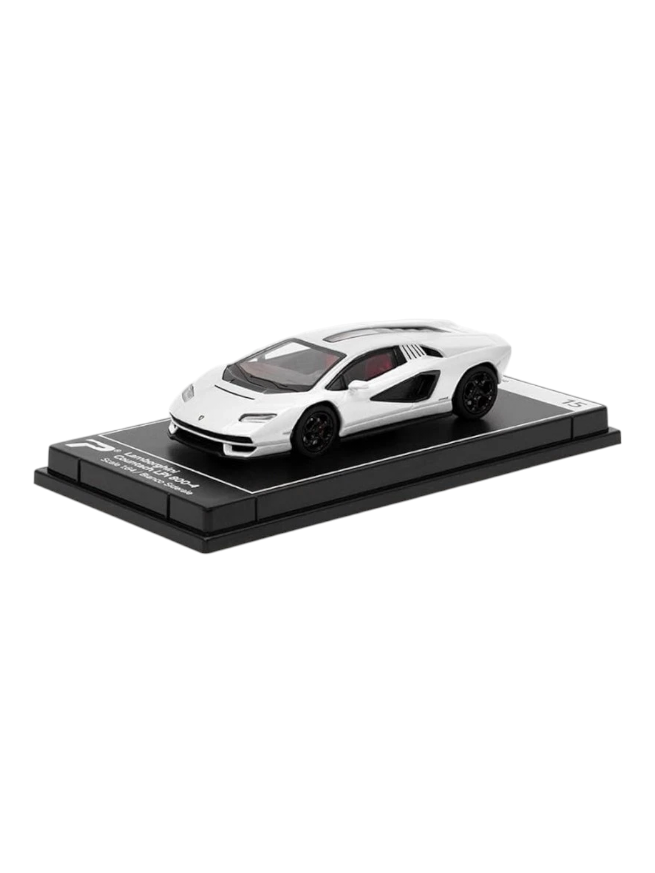 Postercars Hypercar League Collection Lamborghini  Countach LPI 800-4 1:64 Scale / Bianco Siderale (No 15)