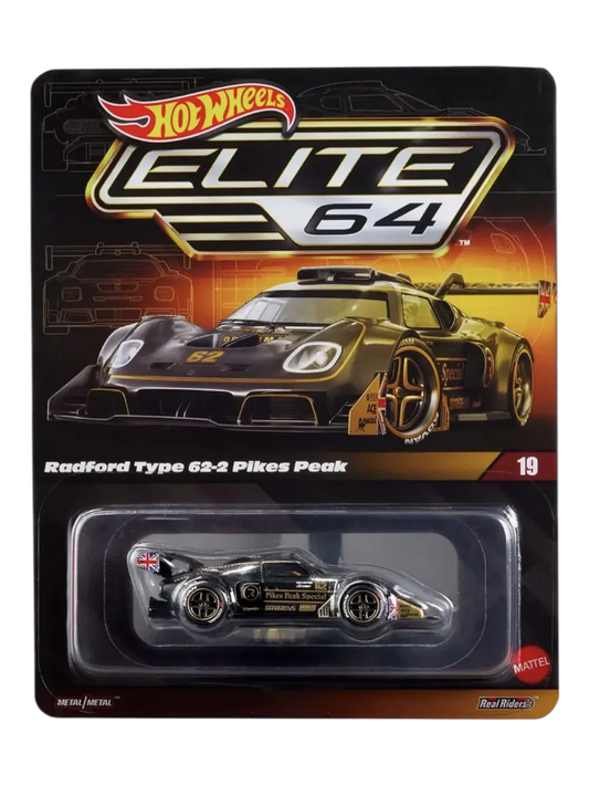 HotWheels ELITE 64 Radford Type 62-2 Pikes Peak Imported Premium rlc 1:64 Scale With Protector