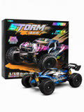 HOSPEED High-Speed RC Storm 4x4 Monster Truck – 35 KM/H, 1:18 Scale 2.4GHz Remote Control, 4WD Off-Road Racing Car, IPX4 Waterproof No,HS18-62
