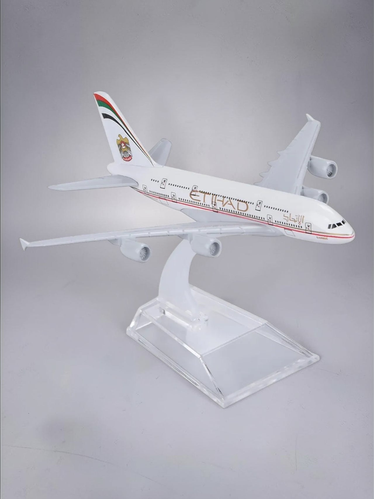 Aircraft Model Airbus ETIHAD Airlines A380 Model - 16cm  Airplane Durable Construction (Code-102A)