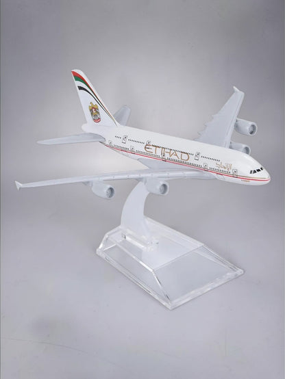 Aircraft Model Airbus ETIHAD Airlines A380 Model - 16cm  Airplane Durable Construction (Code-102A)