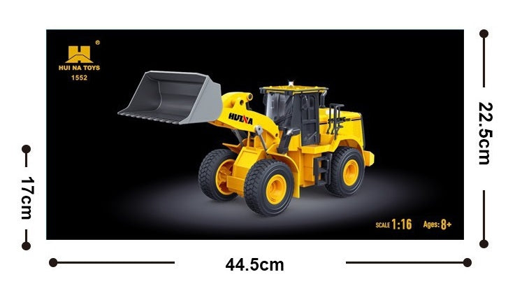 Huina Toys 1552 RC Loader 11 Function 1.87kg Remote control Power Rechargeable battery 3.7V 900mAh Play Time More Than 30 Minutes 2.4Gh 1:16 Scale USB Charger .