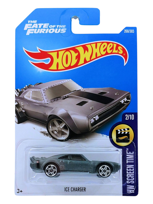 HotWheels The Fate OF The Furious Ice Charger Imported Mainline 1:64 Scale (Creased Card)