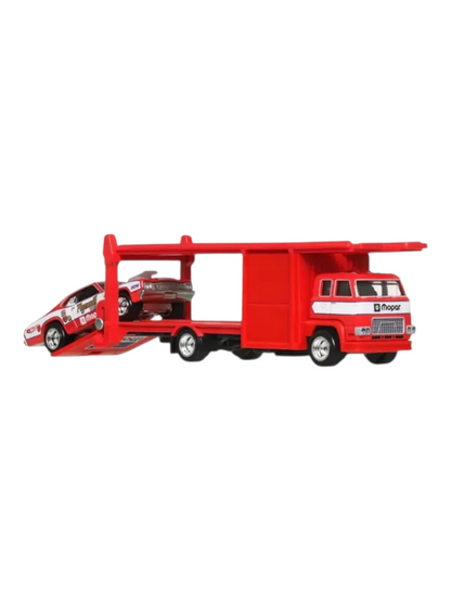 Hotwheels CAR Culture  73 Plymouth Duster Second Story Lorry Imported team transport 1:64 Scale