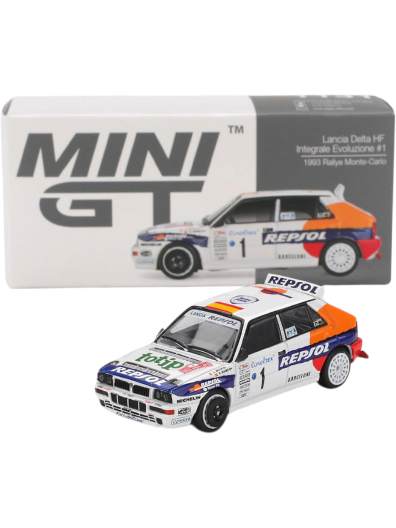 Mini GT #1131: Lancia Delta HF Integrale Evoluzione #1 1993 Rallye Monte-Carlo