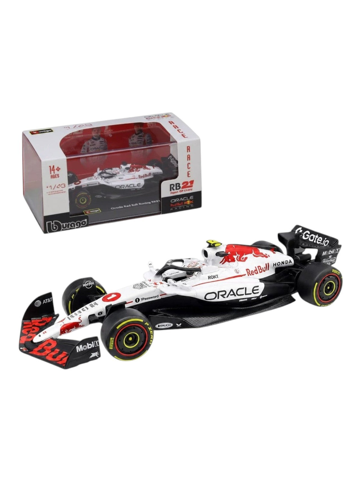 Bburago "Oracle Red Bull Racing RB21 (#1) Japan GP Livery | Max Verstappen Collectible F1 Die-Cast Model 1:43 Scale