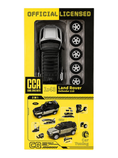 CCA Official Licensed Land Rover Defender 110 Diecast Model Car 1:43 Scale with Car Tuning Kit