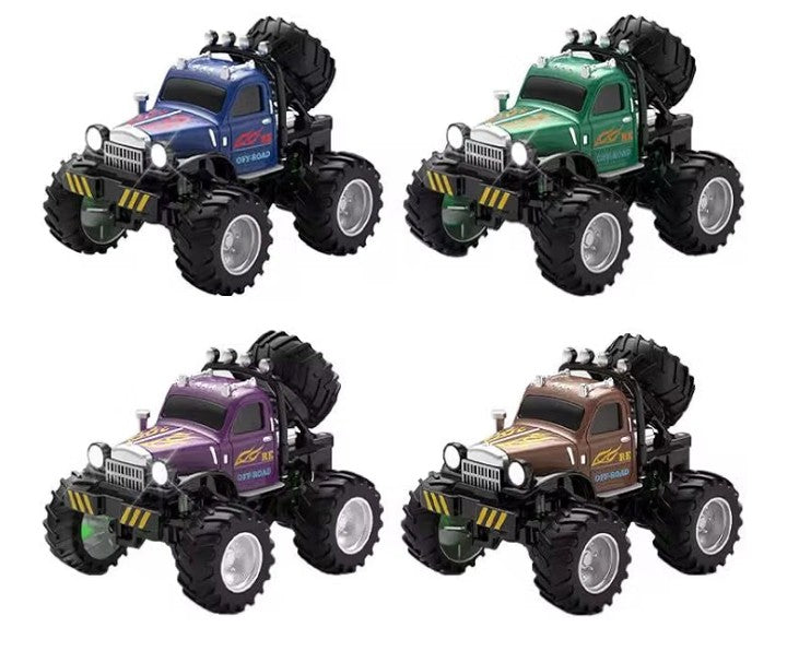 Trasped Metal 1:64 RC Off-Road Monster Truck | Alloy Body | Speed-Regulating Remote Control | LED Lights | Random Assortment