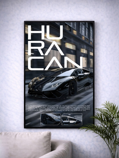LAMBORGHINI HURACÁN | CONCEPT CARS #23 |CAR POSTER (A4 Size)