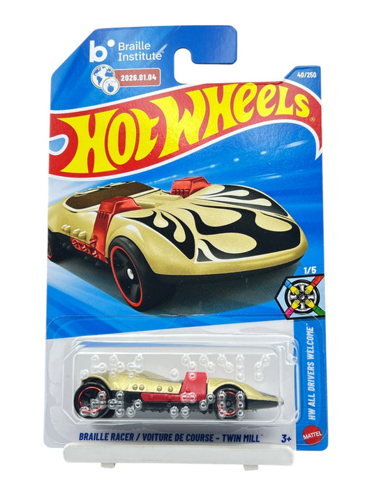 Hotwheels Braille racer/ voiture de course-ywin mill imported mainline 1:64 Scale