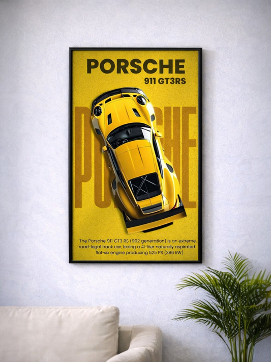PORSCHE 911 GT3 RS | PERFORMANCE ICONS #05 | CAR POSTER|(A4 Size)
