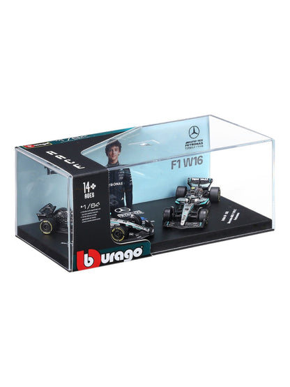 Bburago (18-58020A) Kimi Antonelli British GP 2025 Mercedes - Amg F1 W16 E Performance No.12 Diecast Model 1:64 Scale