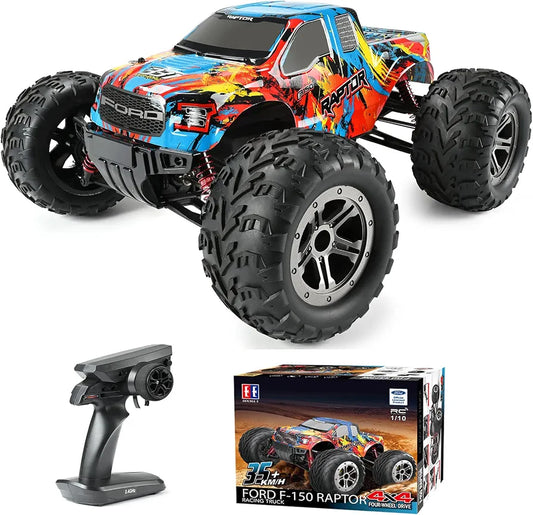 Ford Raptor F-150 RC Racing Track 4×4 ( E331-003 ) Remote Control High-Torque Servo, Alloy Differential Gear Alloy Shocks 2.4GHZ , Alloy Sealed Ball Bearing (Top Speed 35Km/H) 1:10 Scale Official Licensed