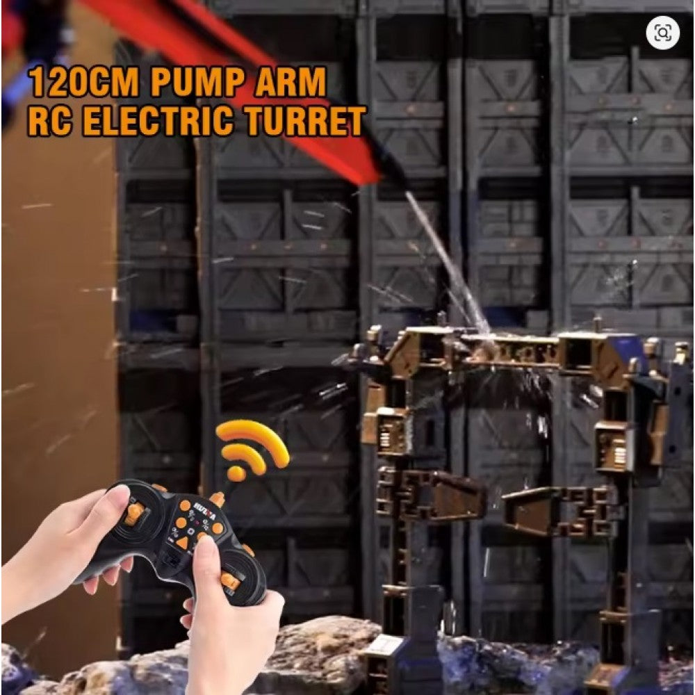 HUINA RC Concrete Pump Truck 1:18 Scale | 11 Functions | Built-in Carry Handle | Remote Control Construction Toy (Code 1381)