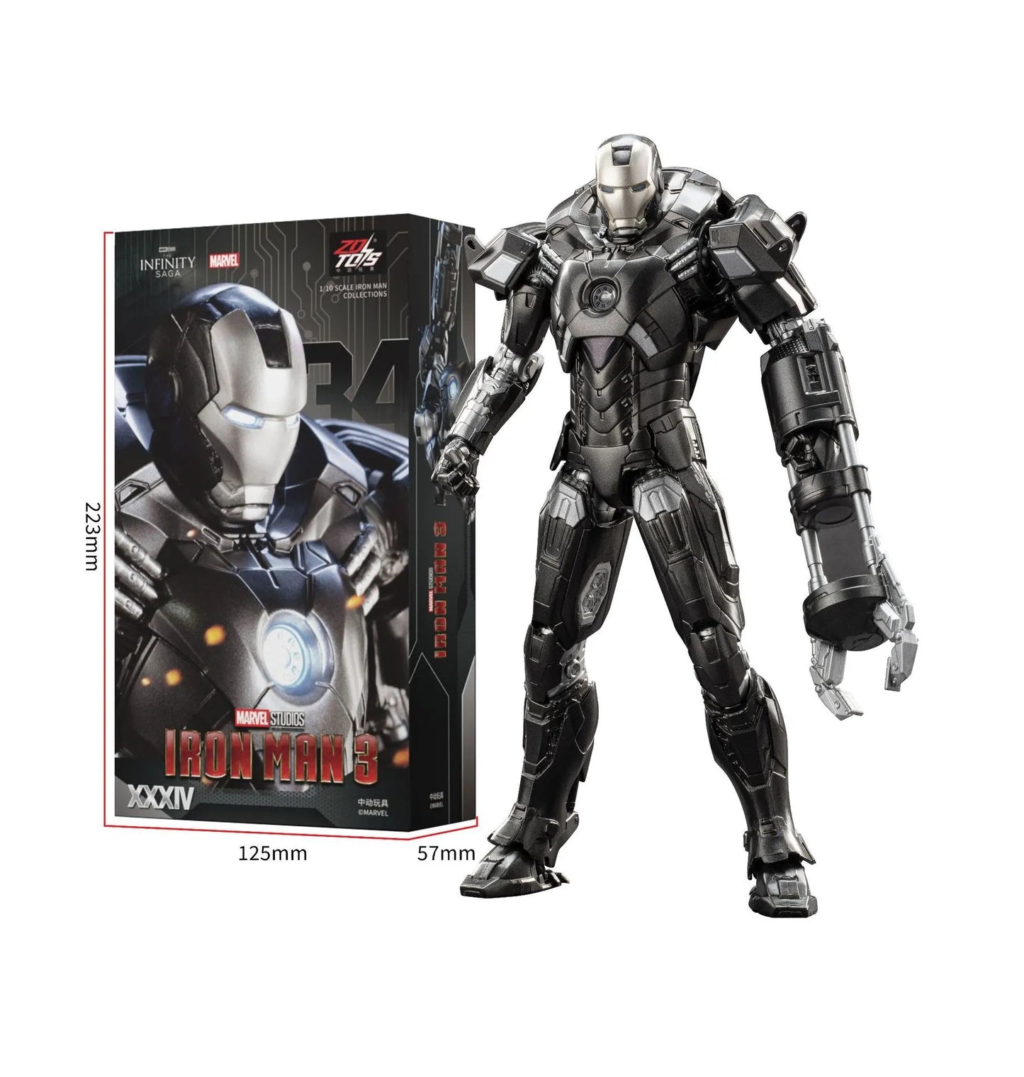 ZD Toys Marvel Studios The Infinity Saga 'Iron Man 3 No.34 XXXIV 1:10 Scale Action Figures