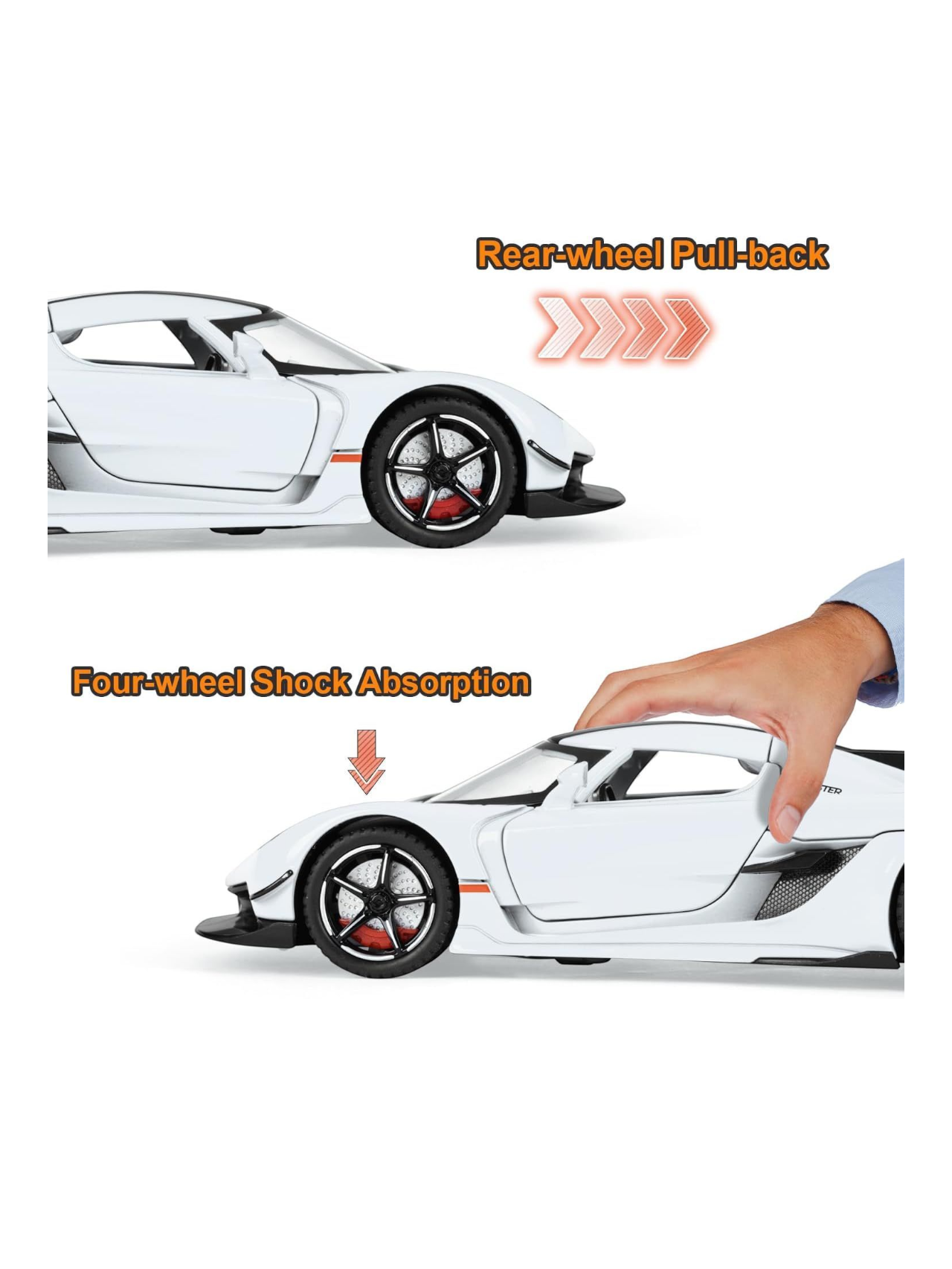XQT Koenigsegg Jesko Alloy Car Simulation Die-Cast Model 1:22 Scale