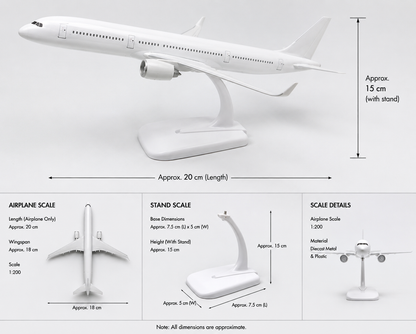 Aircraft 'British Airways A380 Airplane G-XLEC Display Stand With Landing Wheels Diecast Model 20cm Scale Airplane ( No.306)