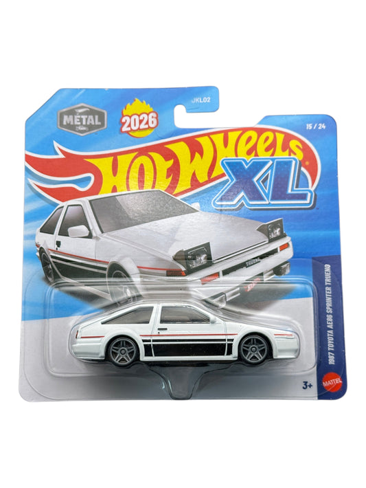 HotWheels 2026 XL 1987 Toyota Ae86 Sprinter Trueno Imported 1:43 Scale