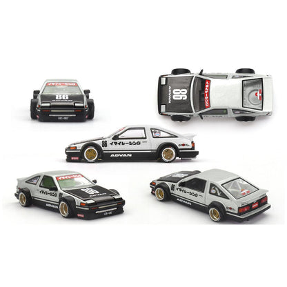 Mini GT Kaido House #218 Toyota AE86 Sprinter Trueno Kaido Street V2 1:64 Scale Diecast Model