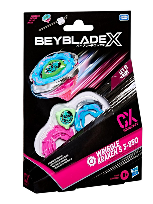 Beyblade X – WRIGGLE KRAKEN S 3-85O (CX Line) New in Box HASBRO USA TAKARATOMY