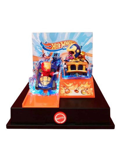 Hotwheels Marvel racer verse Iron Man & Thanos Imported Premium RLC Die Cast Car Set (with light)