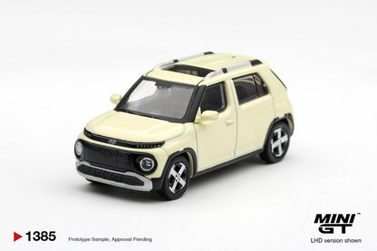 Pre-Order Mini GT No.1385 Hyundai Casper Butter Cream Yellow Pearl 1:64 Scale Diecast Model