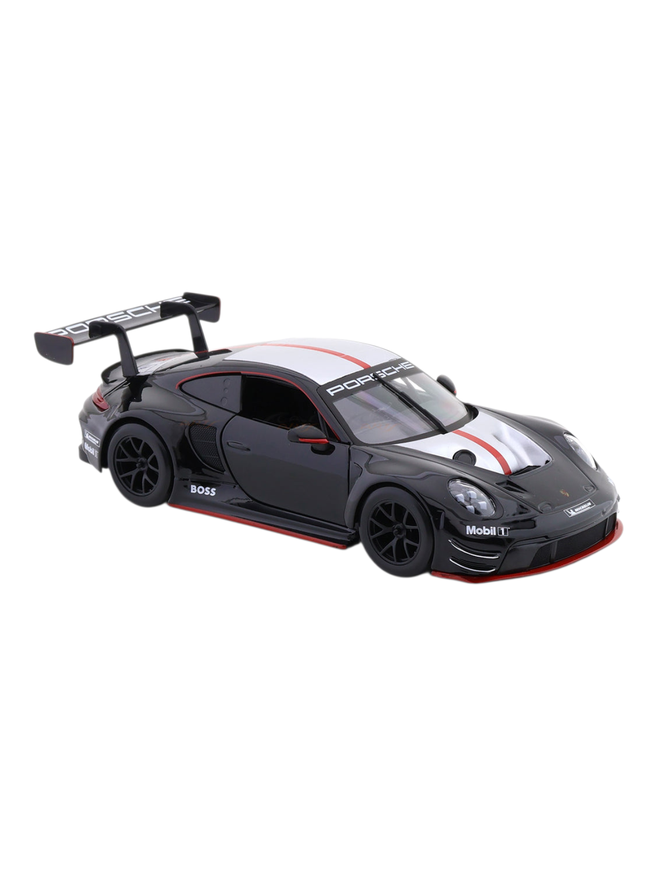 Porsche 911 GT3 R black with Acrylic Case 1:24 Bburago Licensed Diecast Model Car | Motorsport Collectible