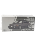 Pop Race #327 Mitsubishi Lancer Evolution IV Dark Gray 1/64 Scale