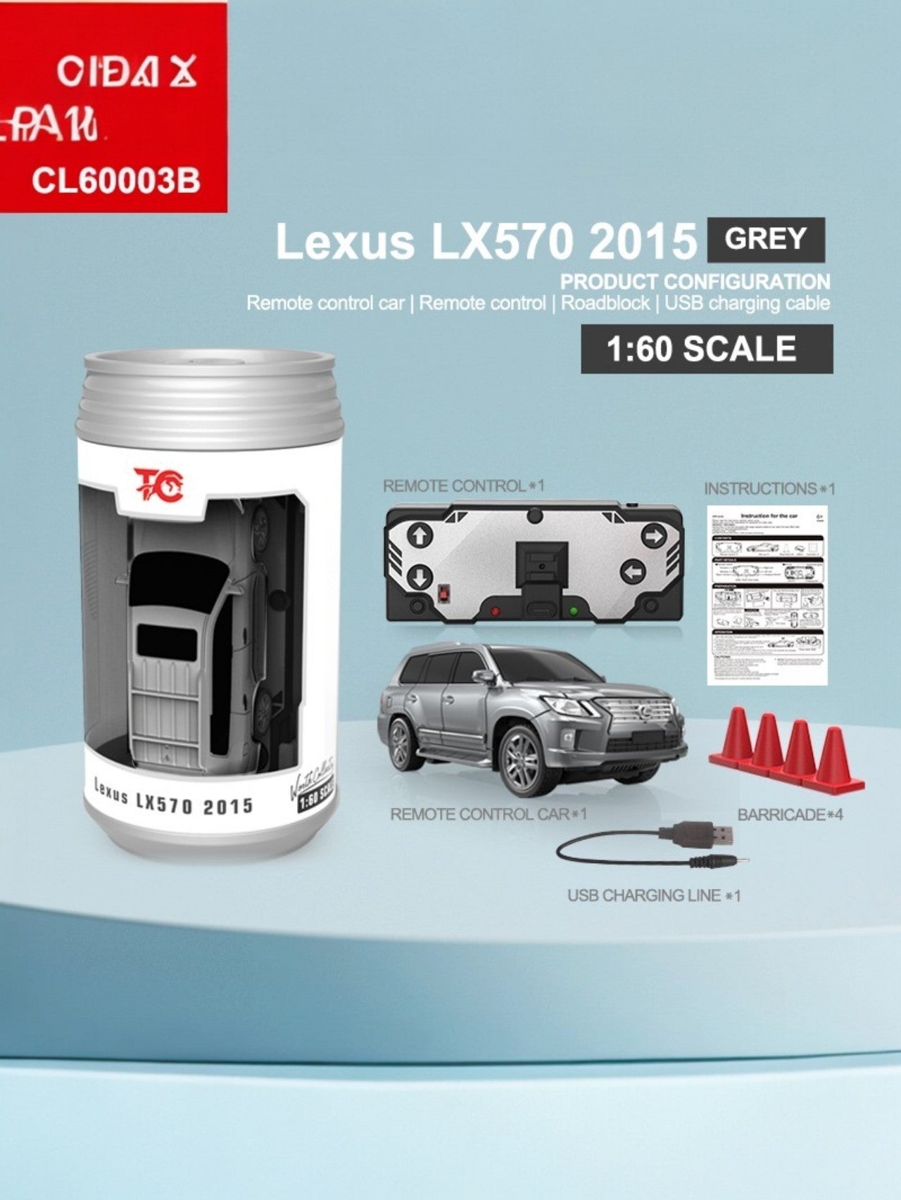 Mini RC "Toyota Lexus LX570 2015" remote control 1:60 Scale