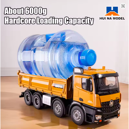 HUINA 1536 1:14 RC Alloy Dump Truck – 12 Functions Remote Control Engineering Construction Vehicle truck can easily carry up to 6000 grams (6 kg)