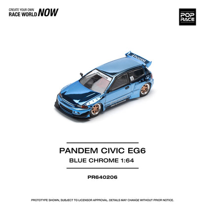 Pop race pr64-206 pandem civic eg6 1:64 Scale