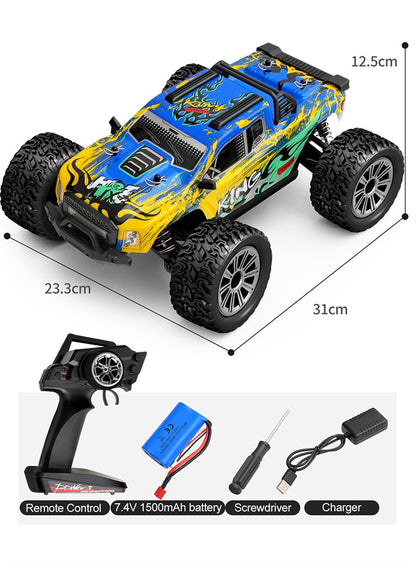 Raptor Cross Country Truck High' Speed Off-road (Rc) Remote Control Car ,Maximum Speed Up to 35km/H LED light Rechargeable battery 1:16 Scale.