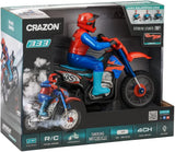Crazon 333 RC Smoking Remote Control Motorcycle 2.4GHz 4ch Channel, LED Light, Flexible Turns High Speed With Full Spring Suspension