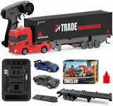 Turbo Speed Trailer Specifications Colours And Contents May Vary From illustrations 2.4 GHz Full-Scale Remote Control: Equipped with a 2.4 GHz wireless remote control system, it provides a stable, lag-free control range of up to 30 meters 1:64 Scale