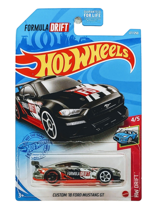 HotWheels Formula Drift Custom 18 Ford Mustang GT Imported Mainline 1:64 Scale
