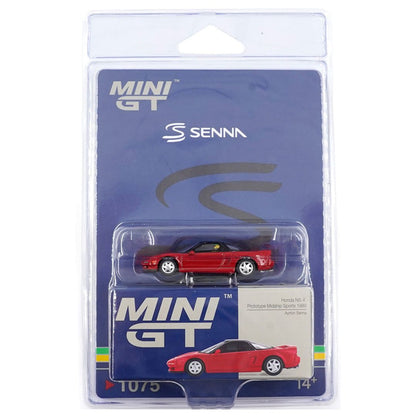 Mini GT #1075: Honda NS-X Prototype Midship Sports 1989 Ayrton Senna w/ Figure 1:64 Scale
