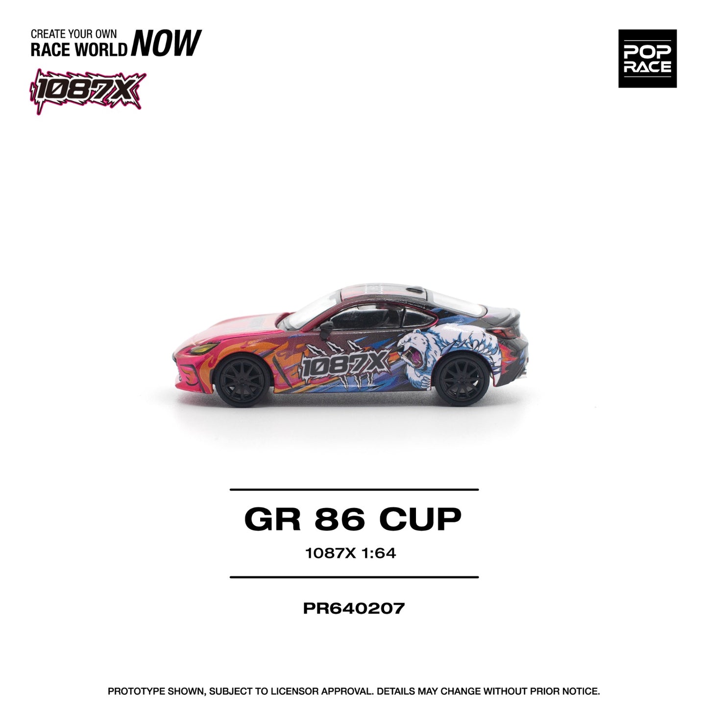 Pop race pr64-207 Toyota gr86 cup 1:64 Scale