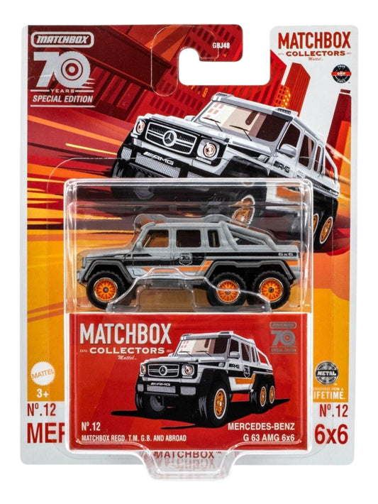Matchbox Collectors 70 Years Special Edition Mercedes -Benz G 63 AMG 6x6 1:64 Scale