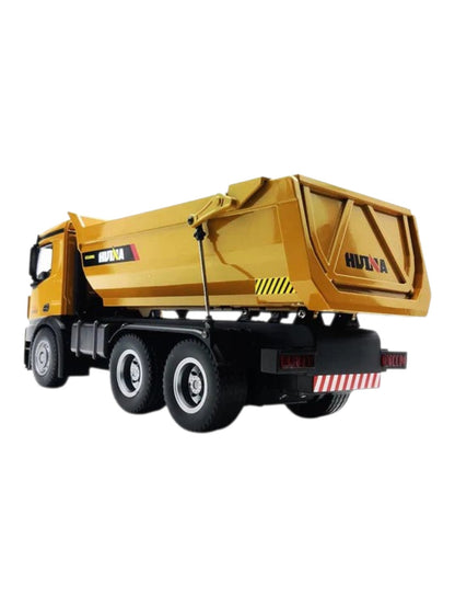 Huina Toys 1582 All-Metal Professional RC Dump Truck 2026 Model with 10 Functions– Heavy Duty 2.4 GHz Remote Control Construction Truck 1:14 Scale