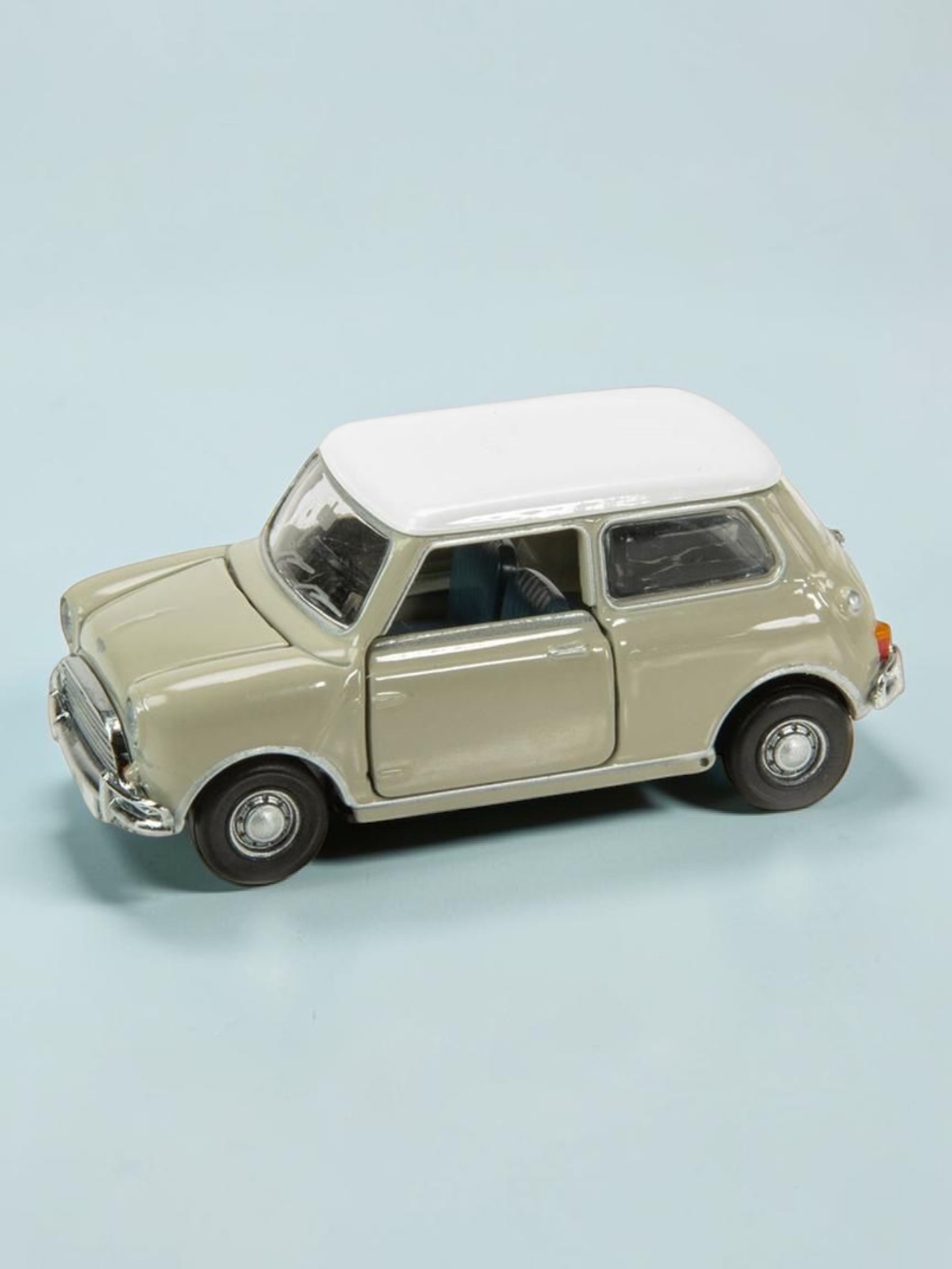 TINY PANTONE Mini Cooper Diecast Model Car – Classic Olive Green Mini | Vintage Collectible Toy with Display Box 1:50 Scale