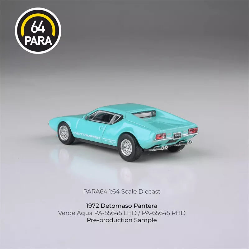 Para64 1972 de Tomaso Pantera verde aqua 1:64 Scale
