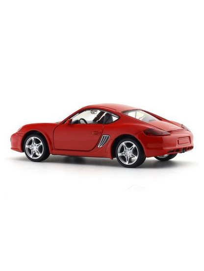 Porsche Cayman S Red 1:32 MSZ licensed pullback diecast Scale Model car