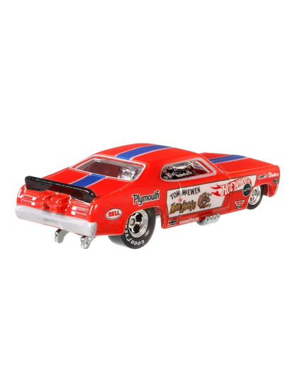 HotWheels Car Culture Team Transport Plymouth Duster Funny Car Retro Big #5 Imported 1:64 Scale