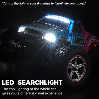 WL TOYS 204006 RC Car, 2.4GHz 1:20 Scale Remote Control Car, 4WD 50KM/H High Speed RC Cars, All Terrain Off-Road RC Truck with LED Light and Rechargeable Battery for Adults