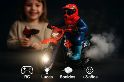Crazon 333 RC Smoking Remote Control Motorcycle 2.4GHz 4ch Channel, LED Light, Flexible Turns High Speed With Full Spring Suspension