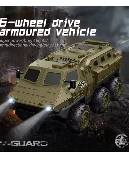 V-Guard Six-Wheel Drive Military Armored Remote Control (RC) Vehicle 1:16 Scale