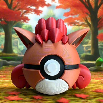Pokemon Pokéball Vulpix Display Collectible| Premium pokéball showpiece For Collectors