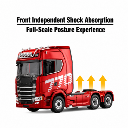 Huina Toys 1501 + 1502 1:18 Scale Scania 770 S V8 RC Tractor Truck | 19CH 2.4GHz RTR with LED Lights Remote Control Truck